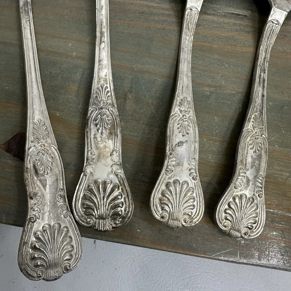 Lot 6 Vintage Silver Plate International Silver Co + Misc Cake Server Spoon Fork